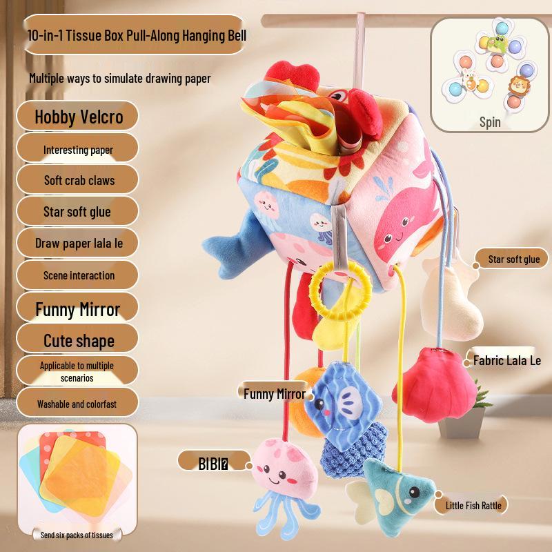 Newborn Stroller & Crib Mobile Soothing Toy - Infant Car & Seat Hanging Ornament Chime
