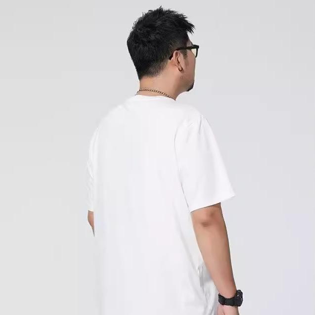 Летняя мужская футболка с короткими рукавами очень большого размера для свободных пар — фото 5