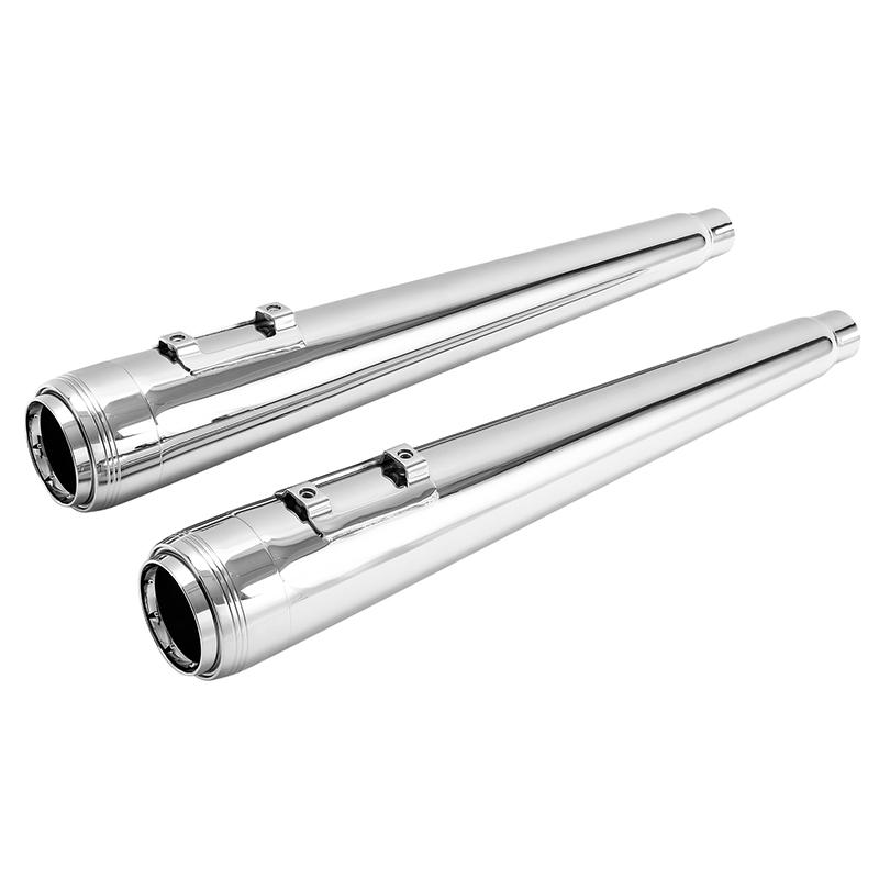 Motorcycle 4" Megaphone Tappered Slip On Dual Exhaust For Harley Road King Glide 1995-2016