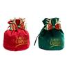 Christmas Velvet Cloth Gift Bag Christmas Atmosphere Storage Pouch Supplies for Holiday New Year Party Gift Packaging