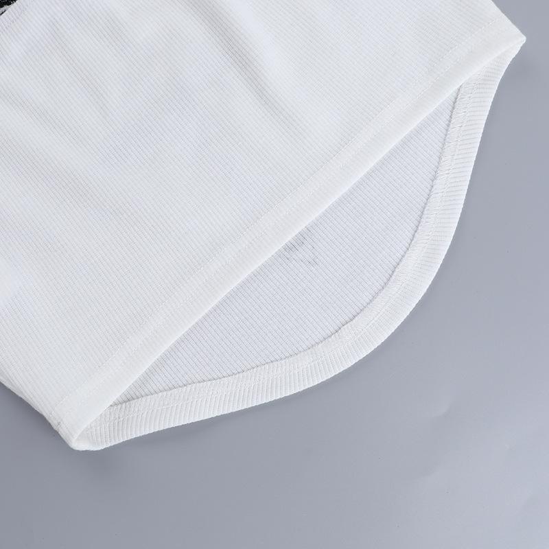 Europeisk og amerikansk sommer sexy gate stil trykt blonder V-hals camisole slim fit topp