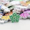 100 Pcs Lovely Wooden Buttons DIY Sewing Scrapbooking Flower Dots Mixed 15 X 2mm