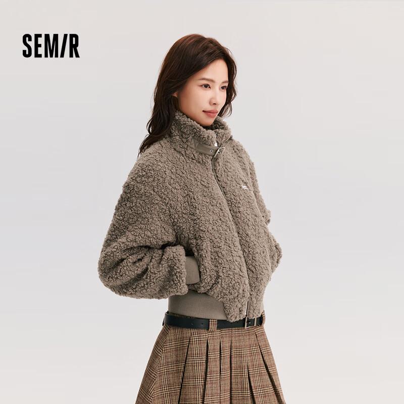 

Semir Women s Short Plush Stand-Collar Jacket 2XL