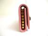 Authentic GUCCI Double G Bamboo Pink Leather 6 Pics Key Chain #a611 Refurbished