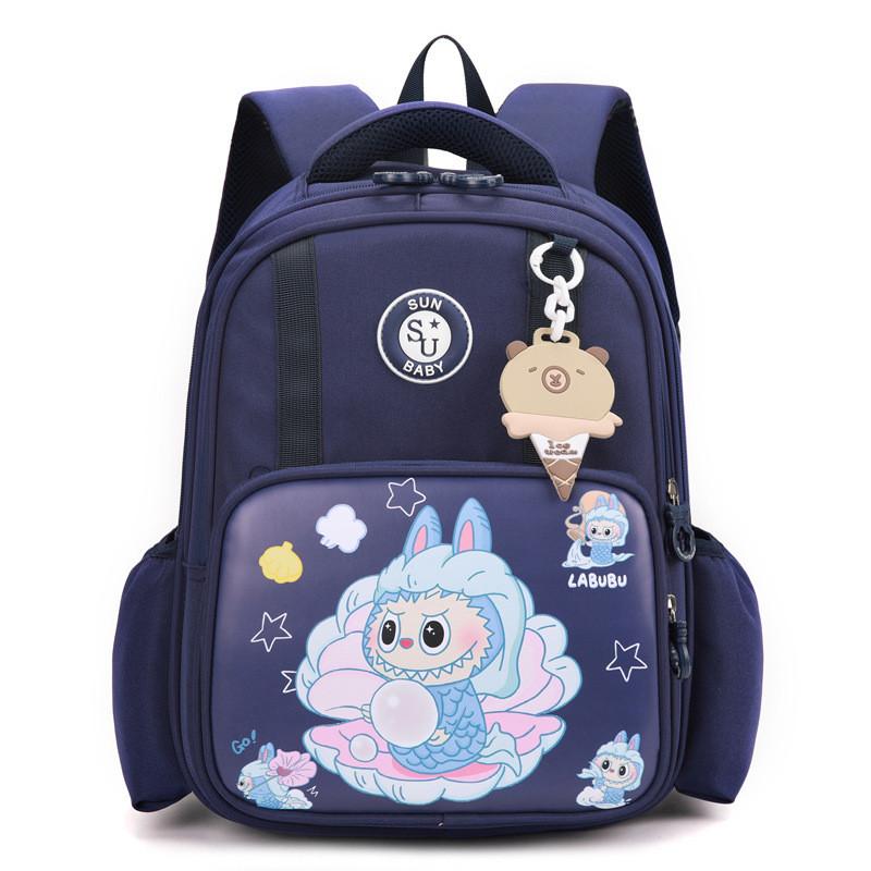 Kindergarten Kids School Bag For 13 Year Olds With Lightweight Nylon Material And Labubu Print Design