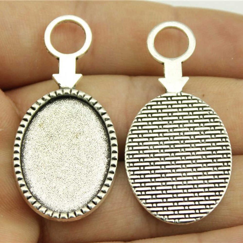 Owalna szklana baza kaboszonowa, oprawa, ramka pasująca 18x25mm 13x18mm, akcesoria, części, męska biżuteria, masywna, oryginalna dla Ciebie