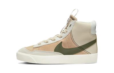 Blazer 77 SE D Synthetic Leather Casual Slip Resistant Cushioning Abrasion Resistant Mid Top Skateboard Shoes DQ0370-100