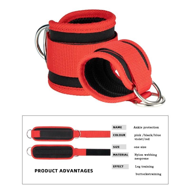 1 pereche de curele de fitness pentru glezne, exerciții pentru picioare, cu inel în D reglabil, manșete pentru gleznă, antrenamente pentru gimnastică, fesieri, forță, sport, pentru picioare
