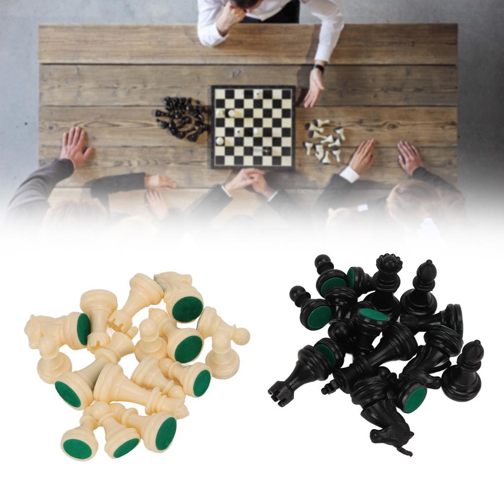 Chess Pieces Plastic Chess Pieces Only 65MM Height Chessmen for Family Gatherings Picnic Camping