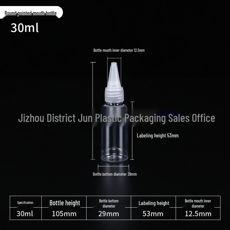 5-200ml Clear Pointed Tip Plastic Dropper Bottle