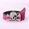 Trend PU Belt with Rhinestones Skull Buckle Waist Belt Fashion Enthusiasts Belt Coat Jeans Dress Female Waistband