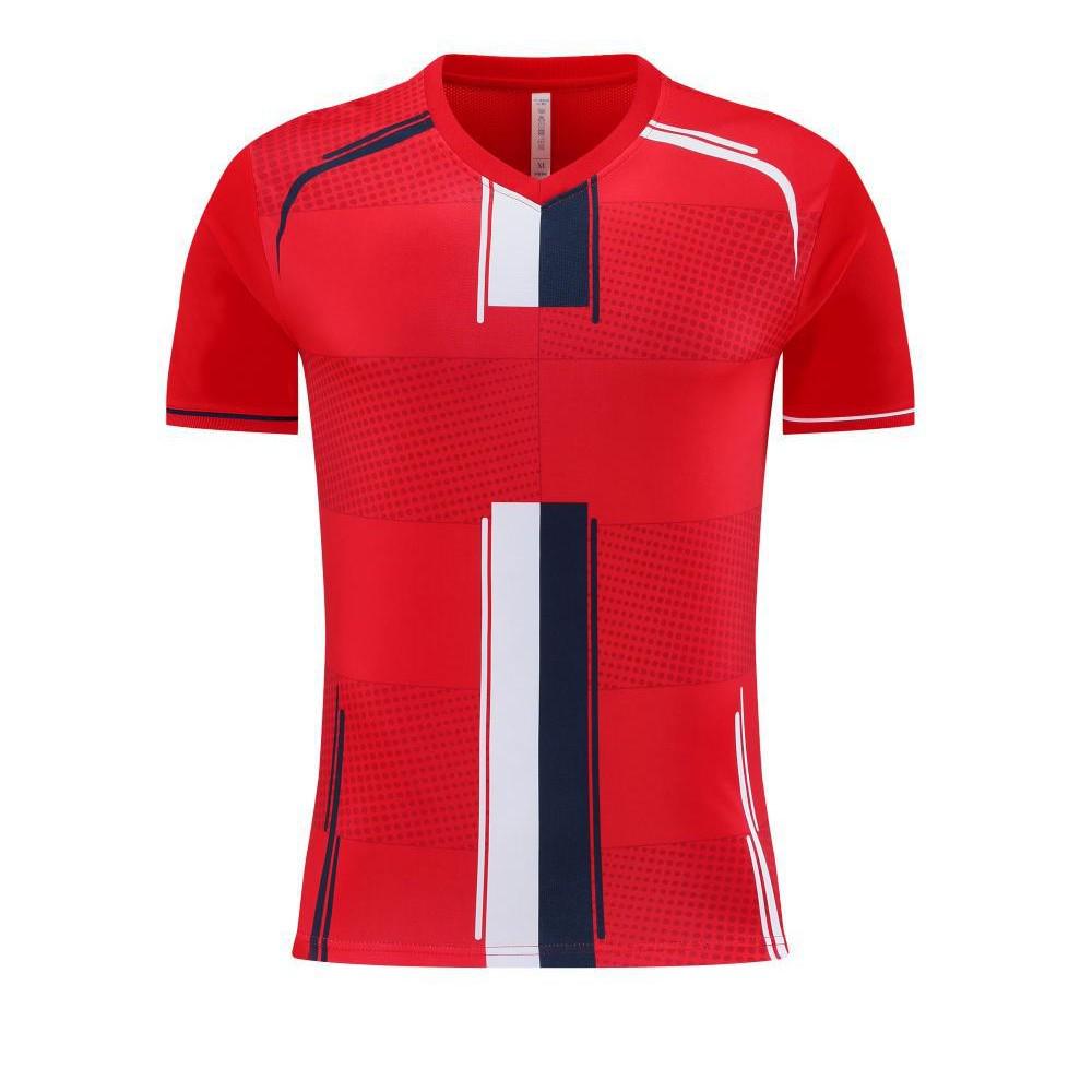 Custom Quick-Dry Polyester Football Jersey Short Sleeve Team Kit with Logo