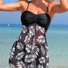 Women's Swimsuit Black Mesh Backless Sexy Bikini One-piece Swimsuit for Women Beachwear Bathing Suits