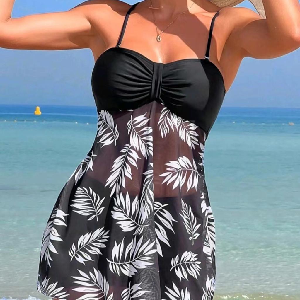 Women's Swimsuit Black Mesh Backless Sexy Bikini One-piece Swimsuit for Women Beachwear Bathing Suits