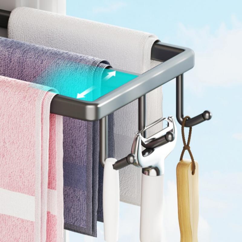 Kitchen Dishcloth Storage Rack Rag Holder Dish Brush Drying Hanger with Removable Drain Pan Dishwashing Cloth Sink Drain Rack
