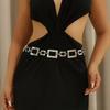 European and American Women's Belt Fashion Casual  Geometric Metal Chain Waist Chain Dress Accessories