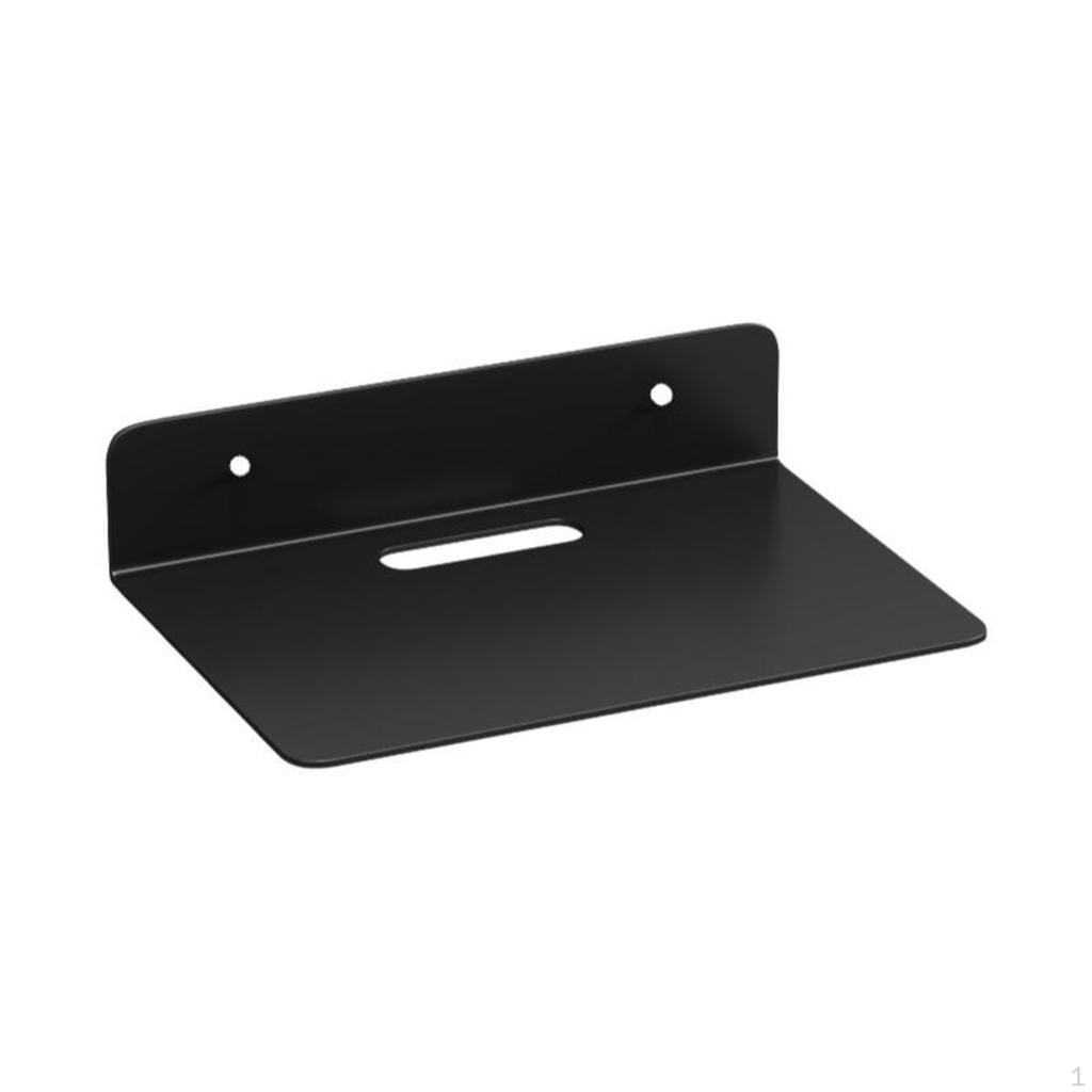 Seasoning Shelf Organizer, Iron Black for Refrigerator White 27x12x7.7cm