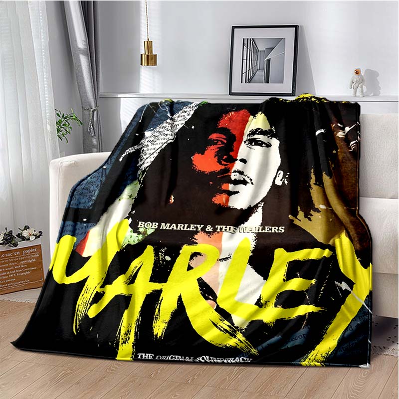 Bob Marley Music Throws Blanket for Kid Couch Sofa Travel Home Picnic Hiking Bed Beding Super Soft Flannel Blanket Birthday Gift