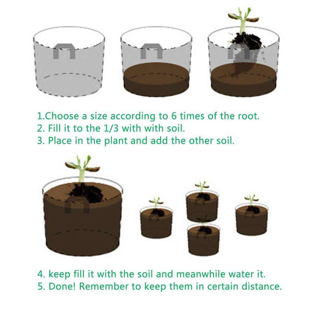 Breathable DIY Garden Pouch Vegetable Potato Root Container Plant Pots Grow Bag Flower Planter