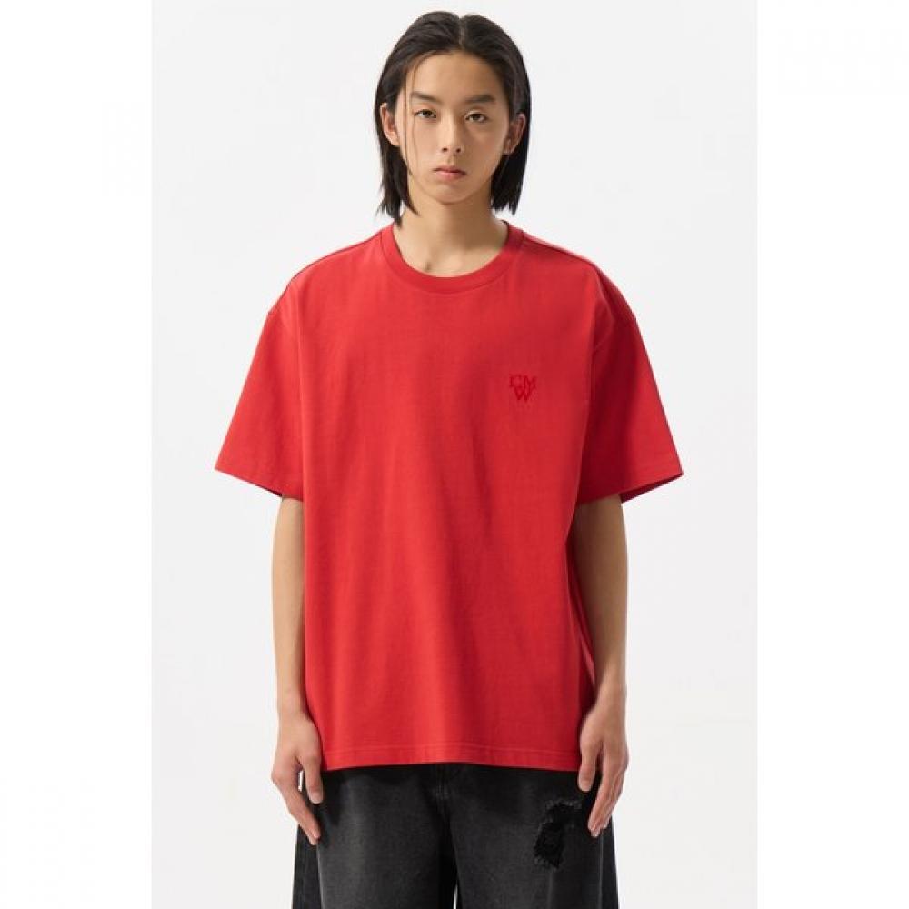 CusTomellow Red Graphic T shirT cwTam25424rex