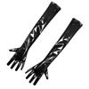Women Long PU Leather Gloves Evening Party Costume PU Leather Cosplay Dress Accessories Halloween Gift