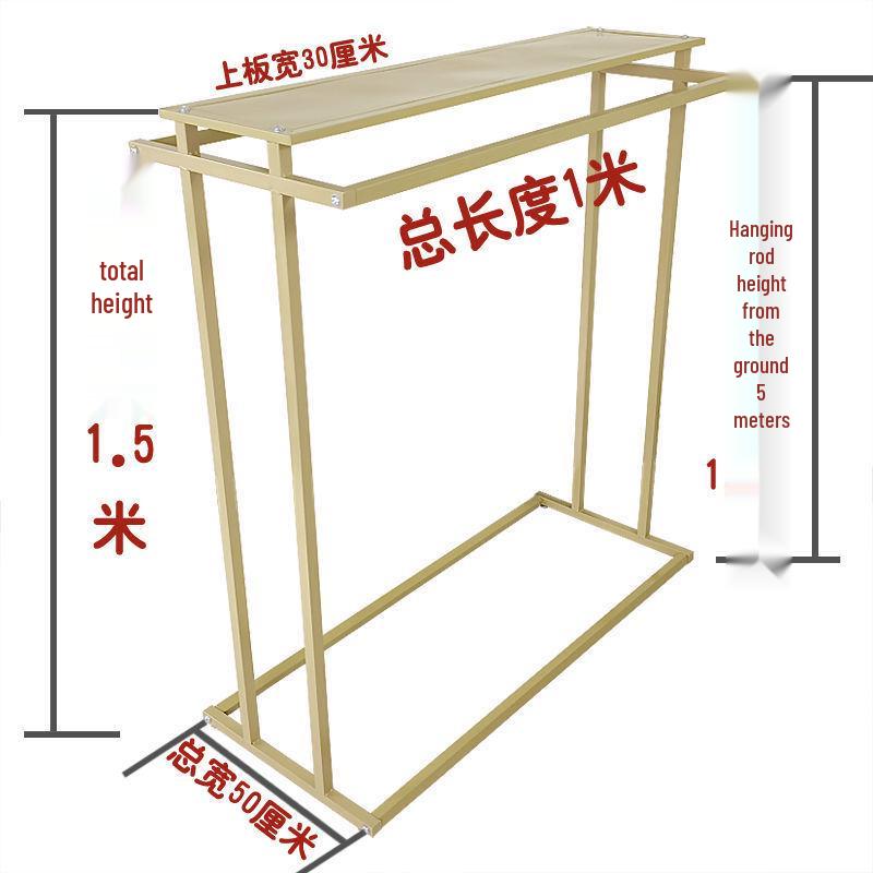 Double Row Floor-Standing Clothing Display Rack for Men & Women