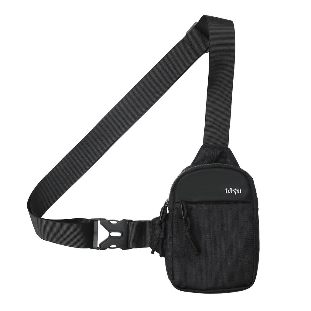 Men's Nylon Color Block Motorcycle Crossbody Bag - Trendy Japanese & Korean Casual Sports Style