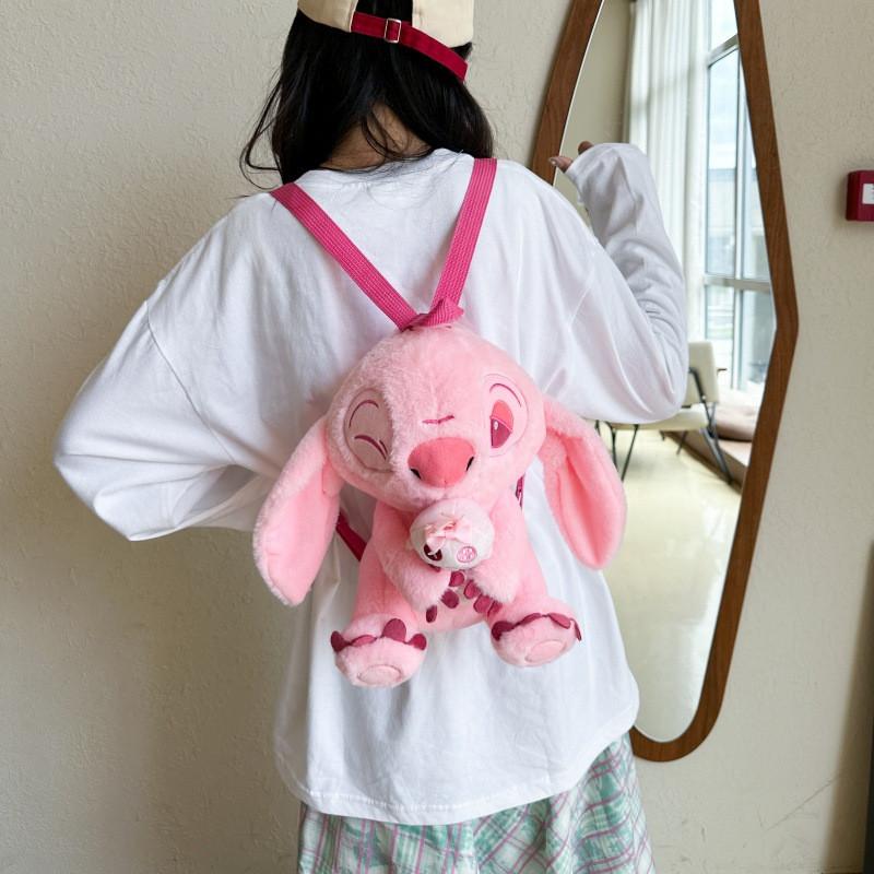 Stitch Angel Niedlicher Plüschrucksack Mit Cartoon-Design Für Den Täglichen Gebrauch