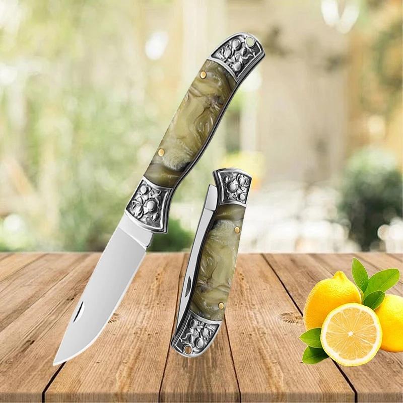 WXCOO Kitchen Slicing Knife Portable Folding Pocket Knives Utility Meat Cleaver Ultra Kitchen Accessories Fruit Cutting Tool