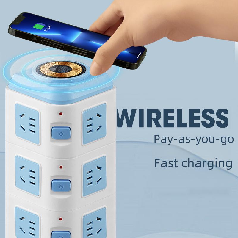 Multifunctional Vertical Wireless USB Fast Charging Board for Home