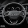 Compatible Steering Wheel Cover for Hyundai Models: Ix35, Lingdong, 25 Yue Dong, Reina, Mingtu, Festa, Langdong, Tucson - Carbon Finish