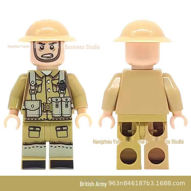 WWII Soldier Minifigure Educational Building Block Toy Set for Kids