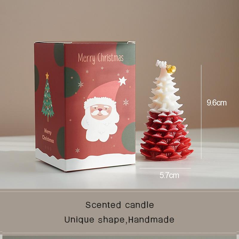 Christmas Candle Birthday Gift Handmade Souvenir Gift Set Gift Box Christmas Tree Shape Scented Candle Ornament