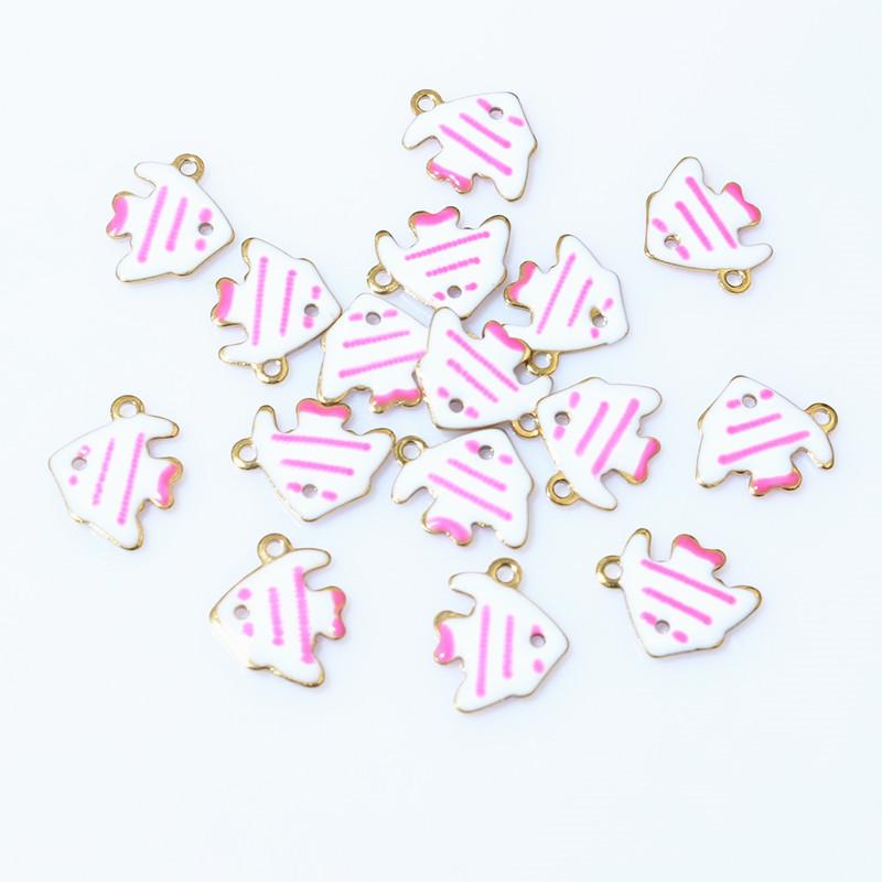 

20pcs 11x9mm Stainless Steel Fish Enamel Charms Pendant Stainless Steel DIY Jewelry Making Accessories Findings