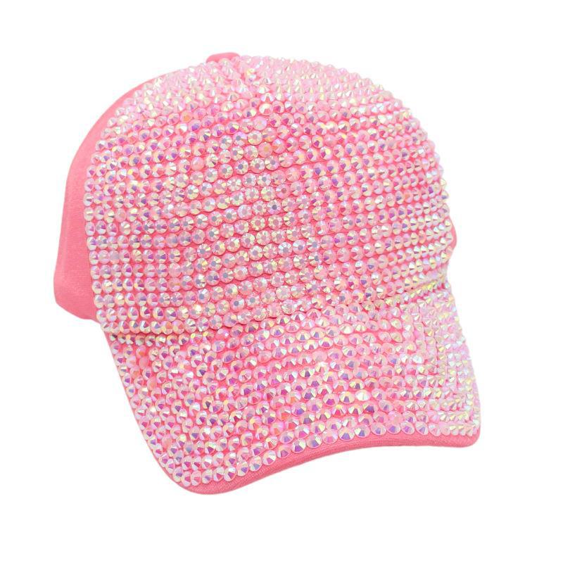 Flash Diamond Cap Trendy Foreign Baseball Cap Personalized Sun Hat Hot Diamond Women'S Light Board Hat Wind