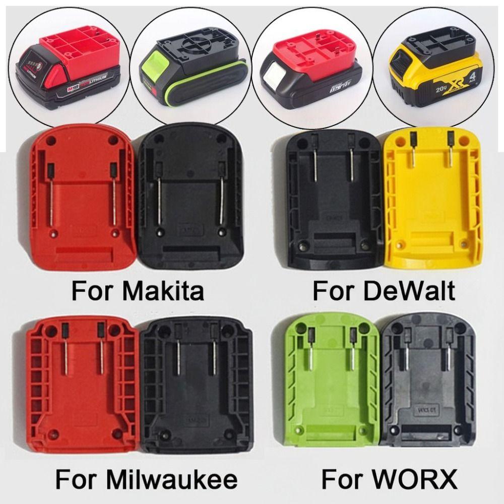ABS Battery Connector Durable Holder Base for Makita/DeWalt/WORX/Milwaukee 18V Lithium Battery