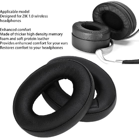 Replacement Ear Pads for Parrot ZIK 1.0 Headphone, Comfort Ear Cushions Replacement kit, High Density Memory Foam Ear Cover for Parrot ZIK 1.0, 2