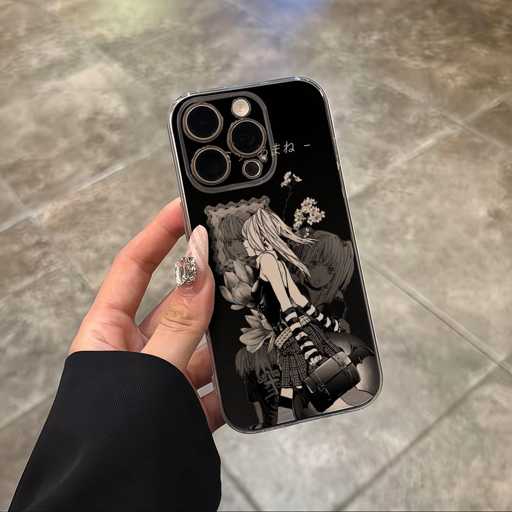 Misa D-Death N-Note Phone Case For iPhone 17 15 14 13 11 12 16 Pro Max Plus Mini Transparent Silicone Soft Funda