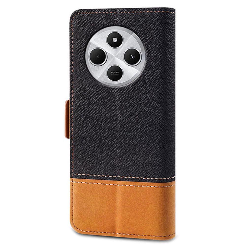 For Xiaomi Poco C75 4G/Redmi 14R 5G/14C 4G Case Color Splicing PU Leather Wallet Phone Cover