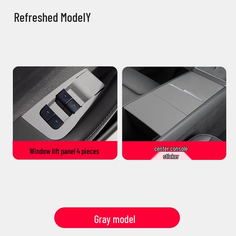 Silicone Button Stickers for Tesla Model Y/YL Door Panel & Window Lift Interior Mods