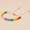 Ximang Bohemian Fashionable Handmade Adjustable Colorful Beads Bracelet for Women Anniversary Jewelry