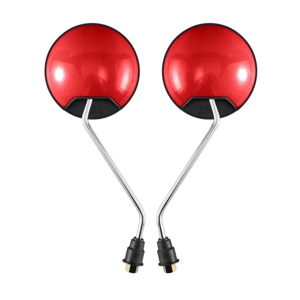 

1Pair Universal Electric Bicycle Rearview Mirror 8mm Thread Reverse Mirror For Yadei Lovemai red