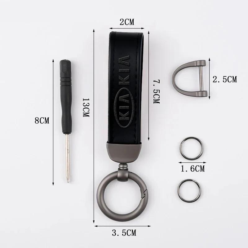 Car Logo Keychain Decoration Pendant Key Ring For Kia Sportage Carnival Seltos Sorento Rio Borrego Ceed Forte K3 K4 K5 K7 K9 EV3 Gbnkr30