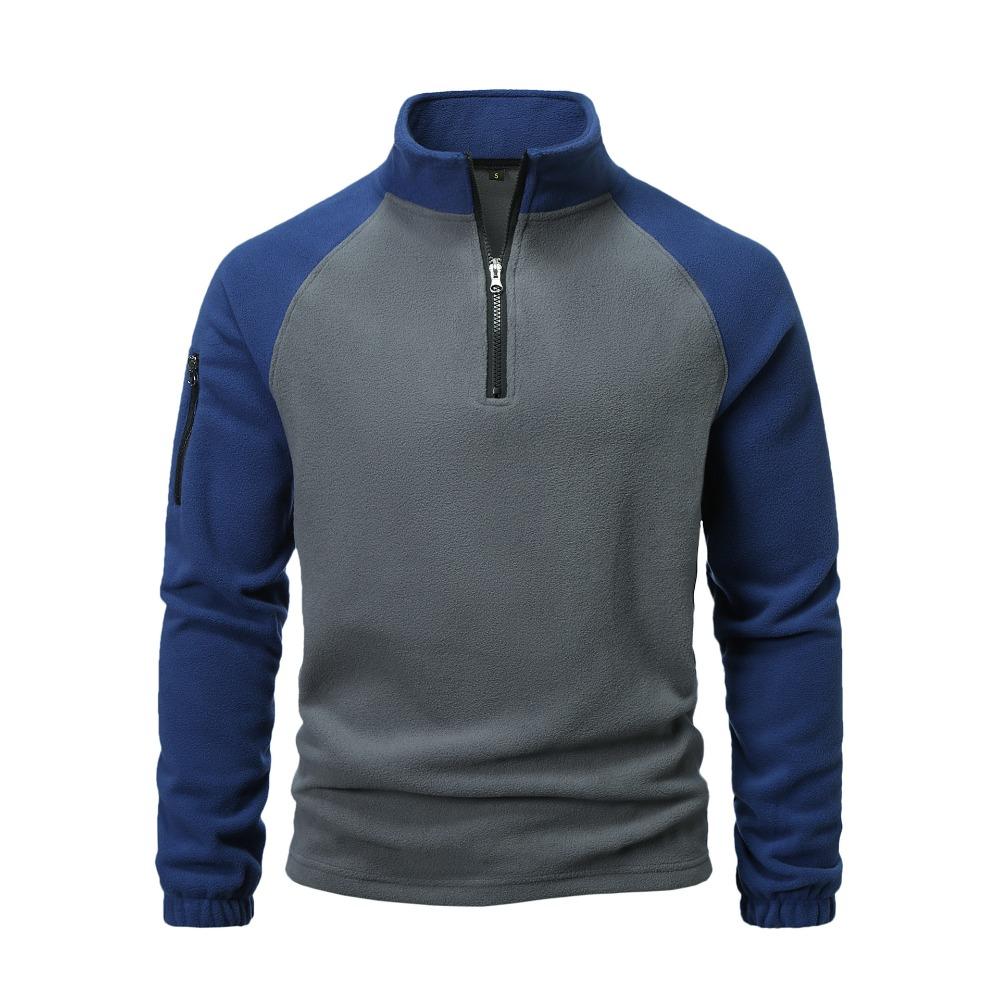 2026 Men's Fleece Winter Warm Stand Collar Zipper Coats Outdoor Sports Coats Pullover Men's Casual Outwear