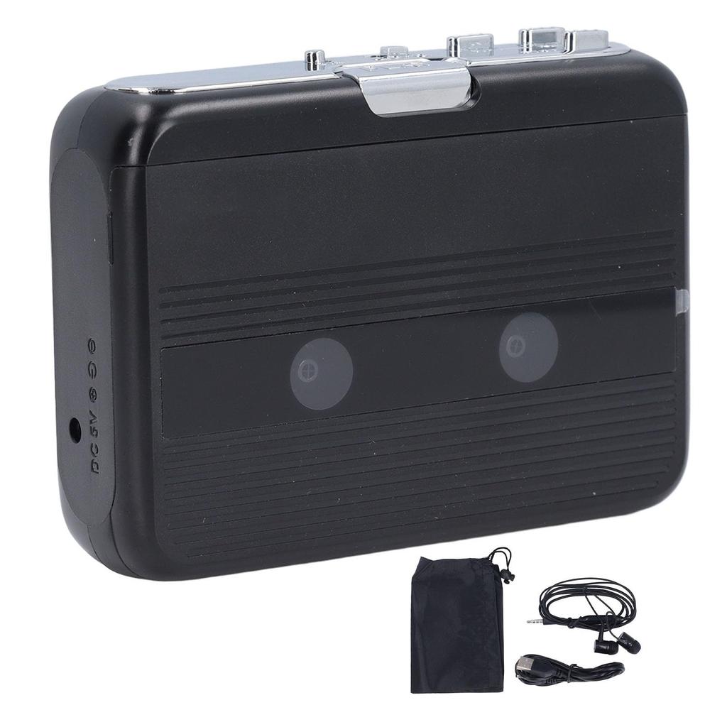 Bluetooth Cassette Portable Tape with USB or AA Vintage Audio Cassette Player with Headphones Player, Player/Recorder Auto-Reverse, Powered, 3.5mm