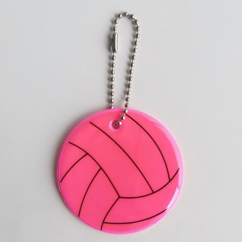 5Pcs Keychain Reflector Pendant Keyring Safety Reflector with Chain for Backpack