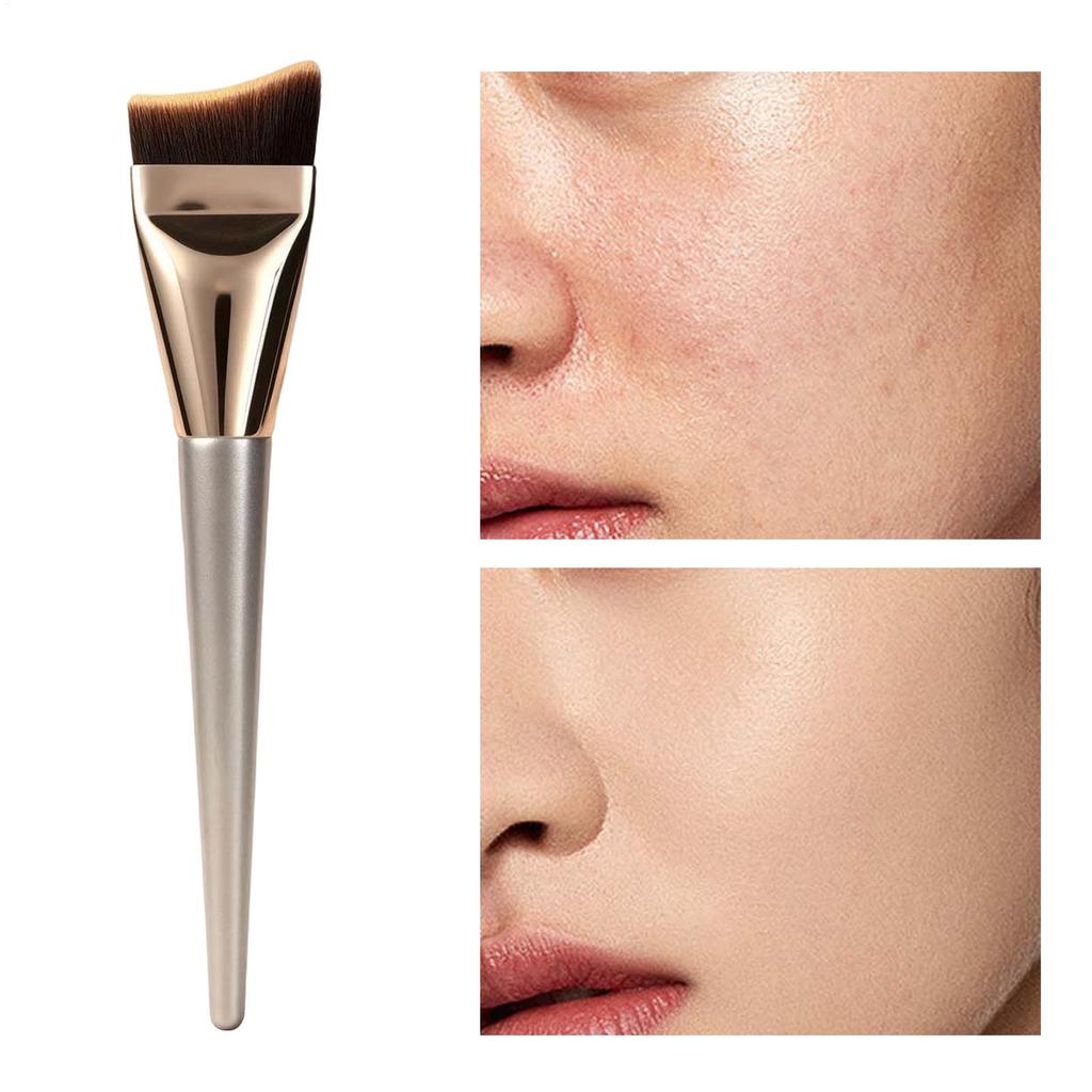 Angled Foundation Brush Single Flat Head Liquid Makeup Brush  Foundation Contour Brush Under Eyes Makeup Brush Makeup Tool