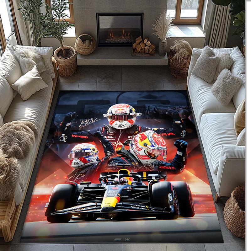 Max Verstappen Kryształowy Aksamitny Dywan Miękki Anty?Antypoślizgowa Mata Podłogowa Wygodny Dywanik do Wystroju Domu Salonu Sypialni