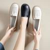 Fujin 2.5cm Genuine Leather Slip on Ladies Summer Elegance Comfy Soft Soled Luxury Ethnic Woman Shallow Moccasin Flats Shoes