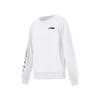 Li Ning Badminton Series Simple Letter Print Comfortable Casual Crew Neck Pullover Sweatshirt Unisex Sweatshirt White AWDUH89-2
